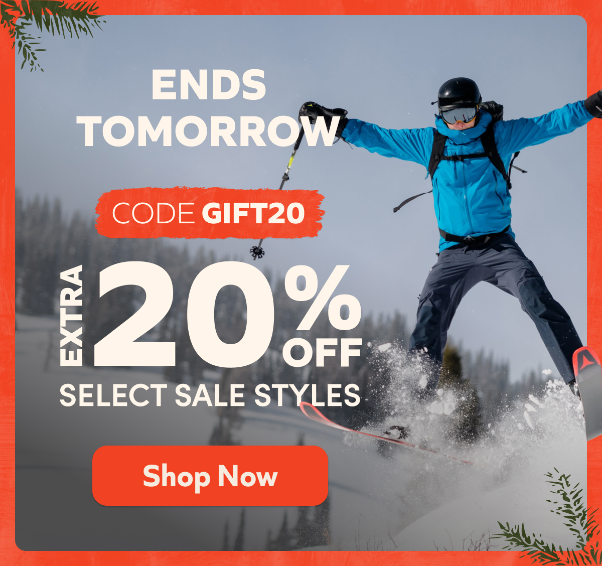 Ends tomorrow: Use code GIFT20 for extra 20% off select sale styles. Don’t miss out—Shop Now!