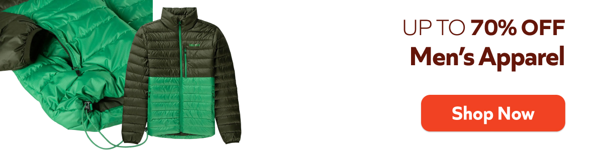 Up to 70 off men’s apparel - Shop Now!