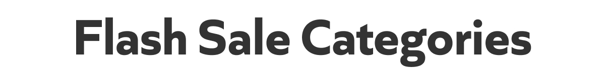 Flash Sale Categories