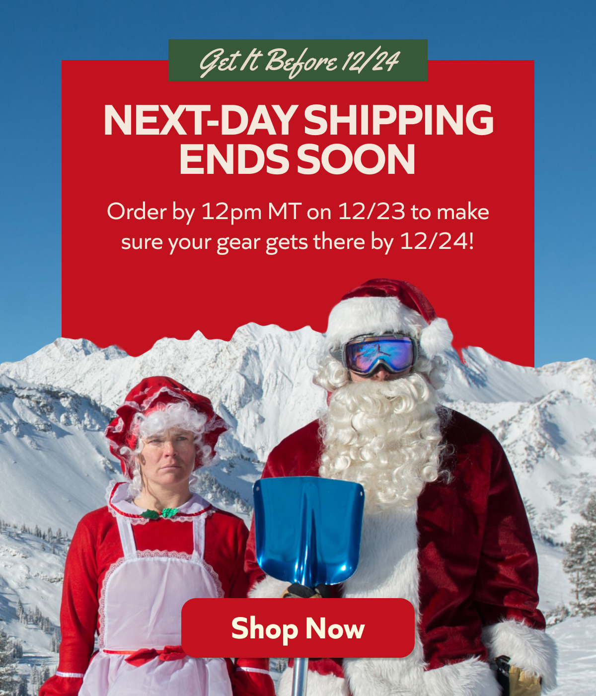 Ends soon - Order by 12pm MT on 12/23 and gets there by 12/24. Shop Now! Shop now!