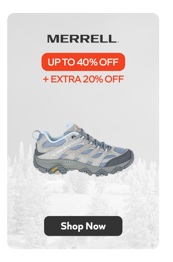Merrell - Up to 40% off + extra 20% off. Shop Now!