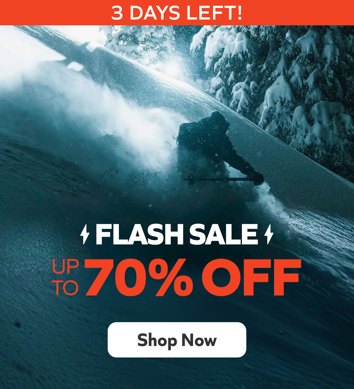 3 days left! Flash Sale - Up to 70% off. Shop Now!