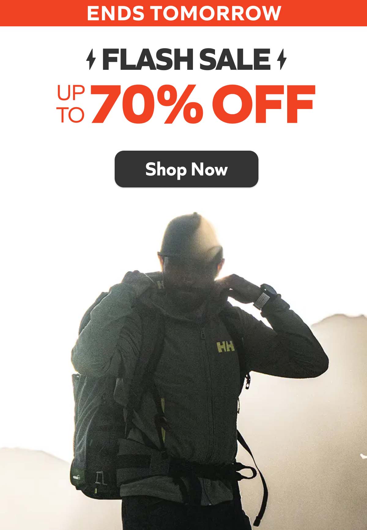 Ends Tomorrow! Flash Sale - Up to 70% off. Shop Now!