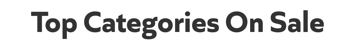 Top Categories On Sale