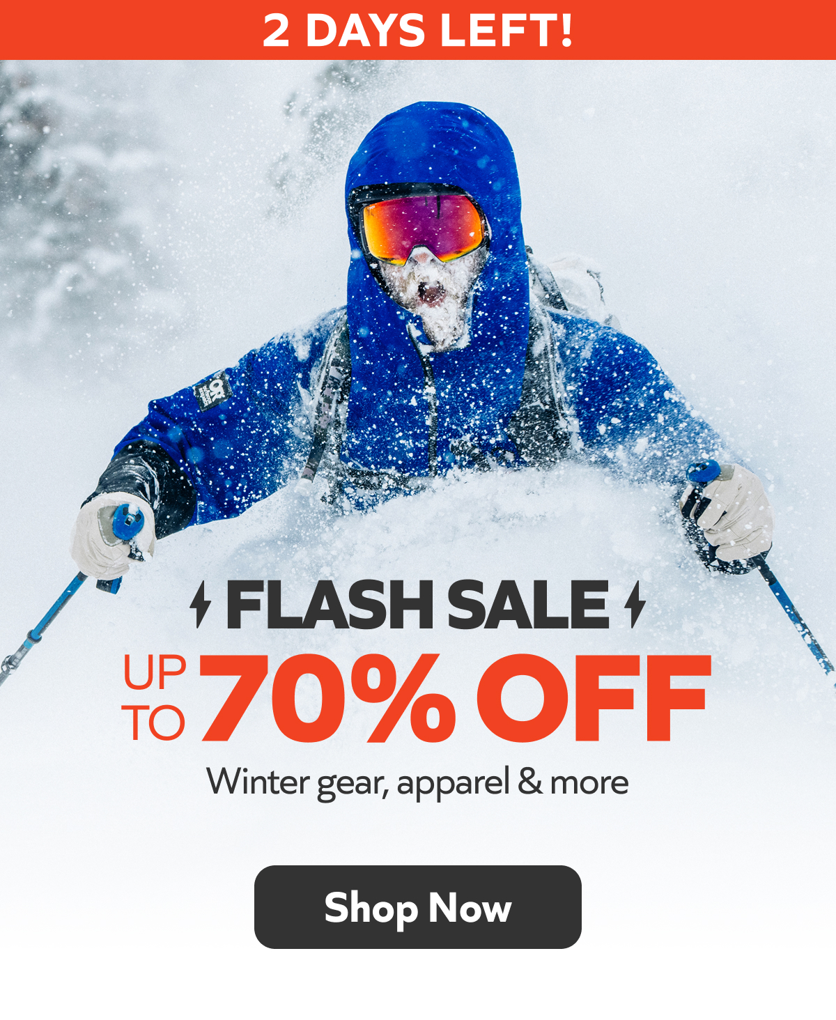 Flash Sale | Up to 70% Off | 2 Days Left. Shop Now.