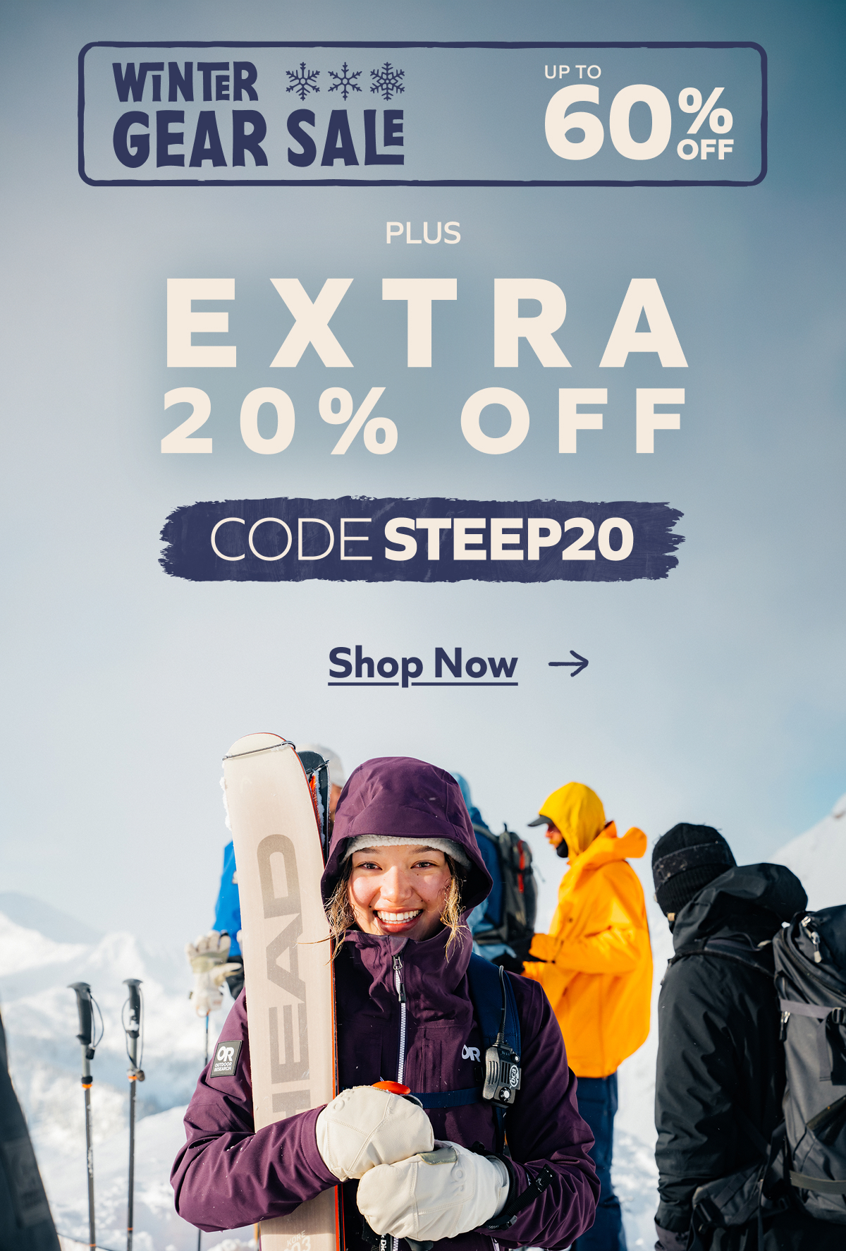 Winter Gear Sale - Up to 60% off + Extra 20% off - Use code STEEP20. Shop Now.