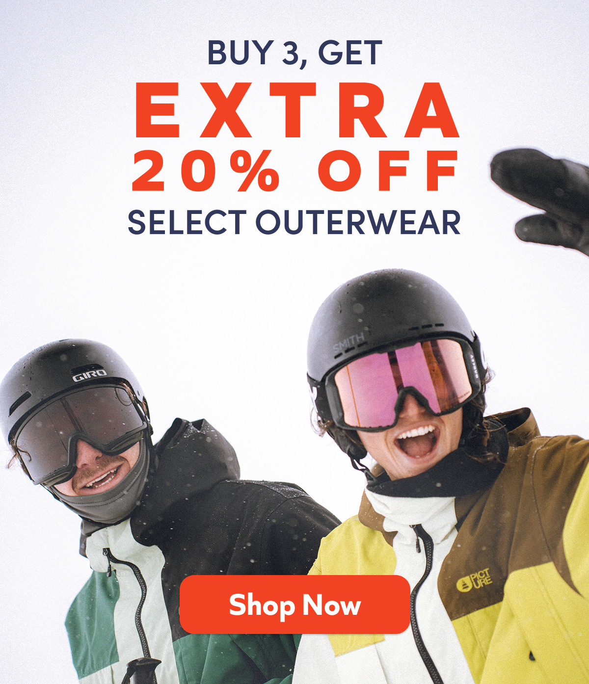 Buy 3, get extra 20% off in select outerwear. Shop Now!