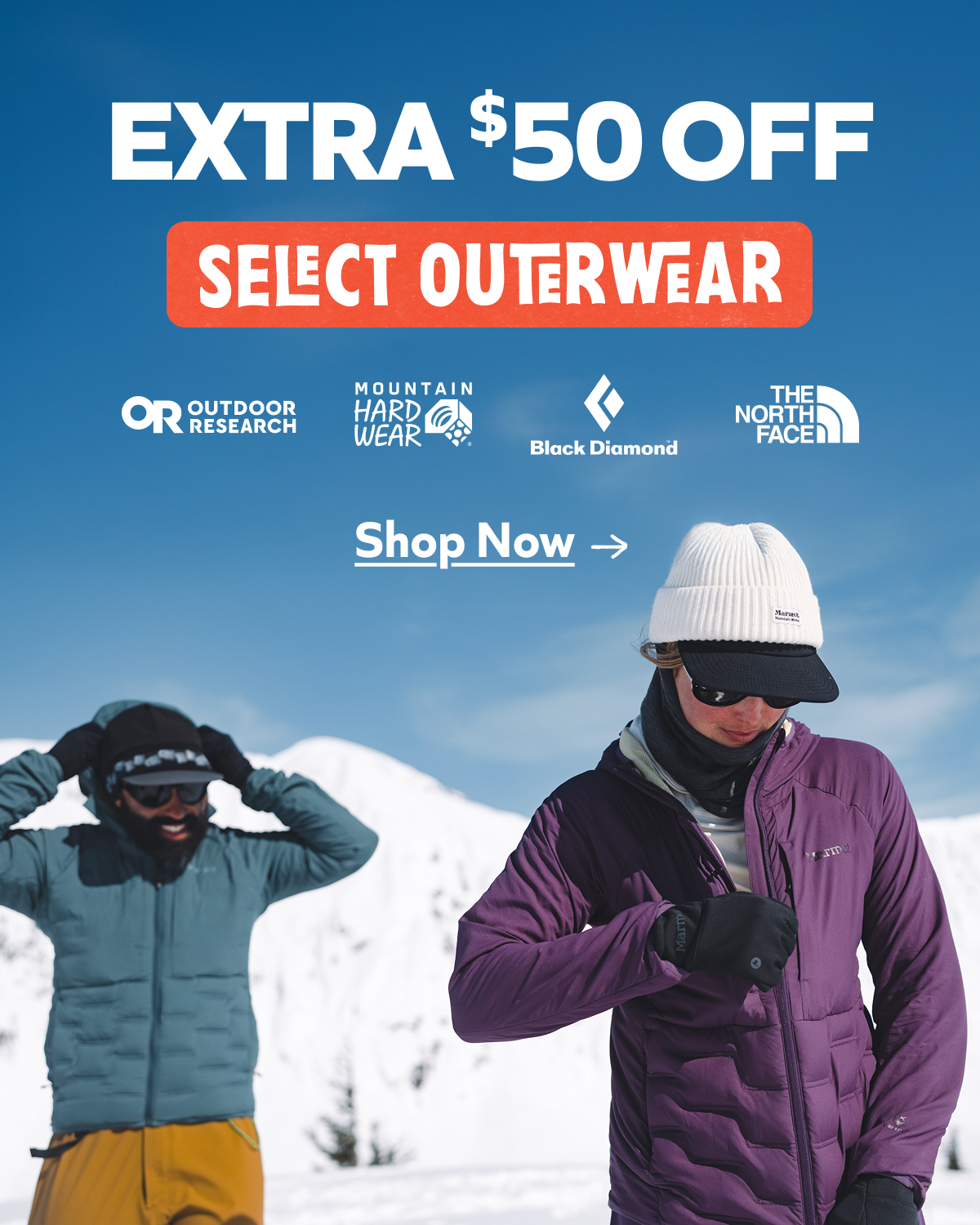 Extra $50 off on select outerwear. Shop Now! 