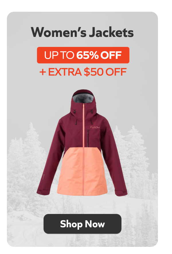 Women’s Jackets - Up to 65% off + extra $50 off. Shop Now!