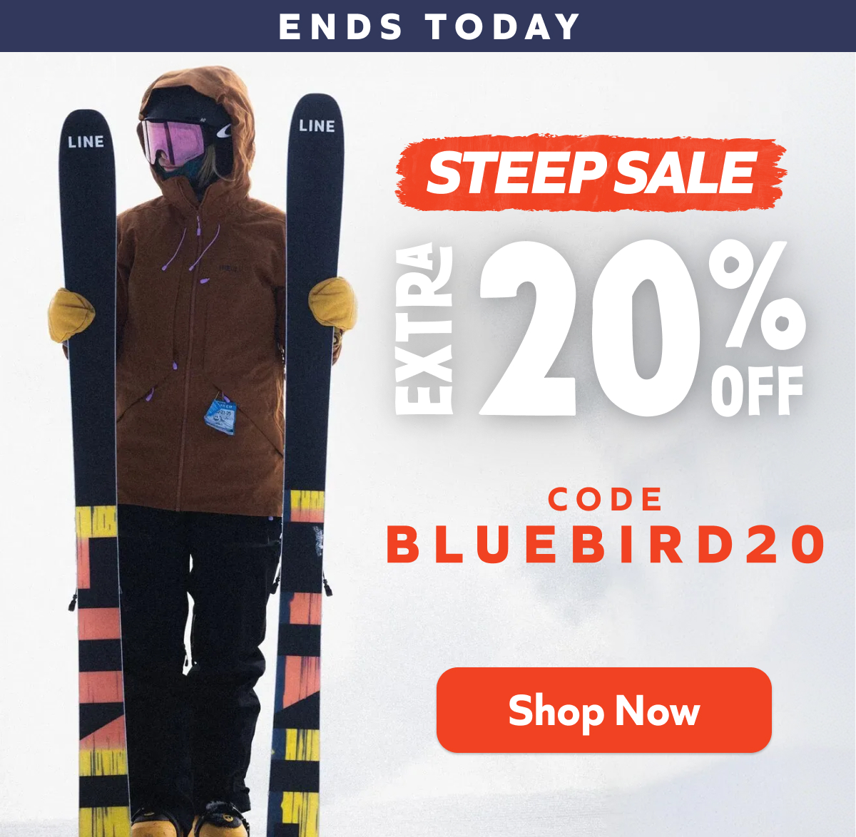 ENDS TODAY! Steep sale. Extra 20% off - code bluebird20. Shop Now!