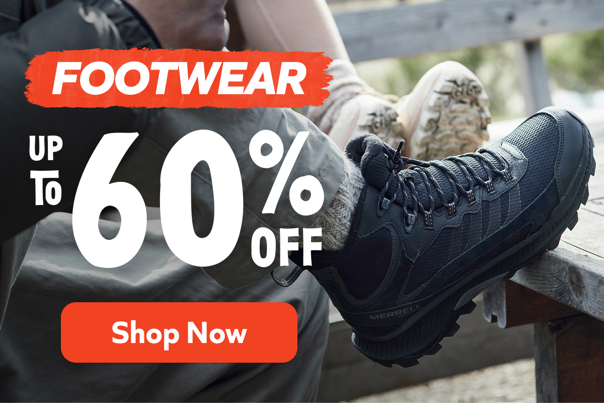 Footwear- Up to 60% off. Shop Now! 