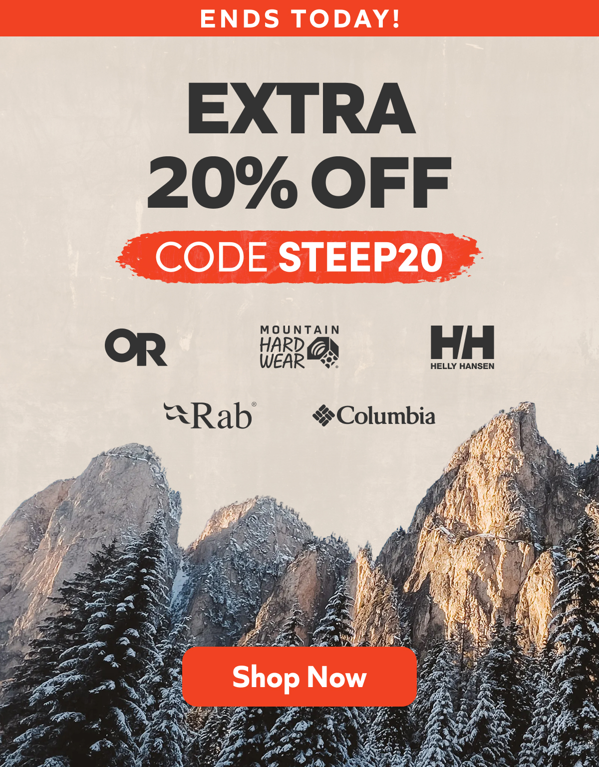 Ends Today: Extra 20% off. Code Steep 20. Shop Now!
