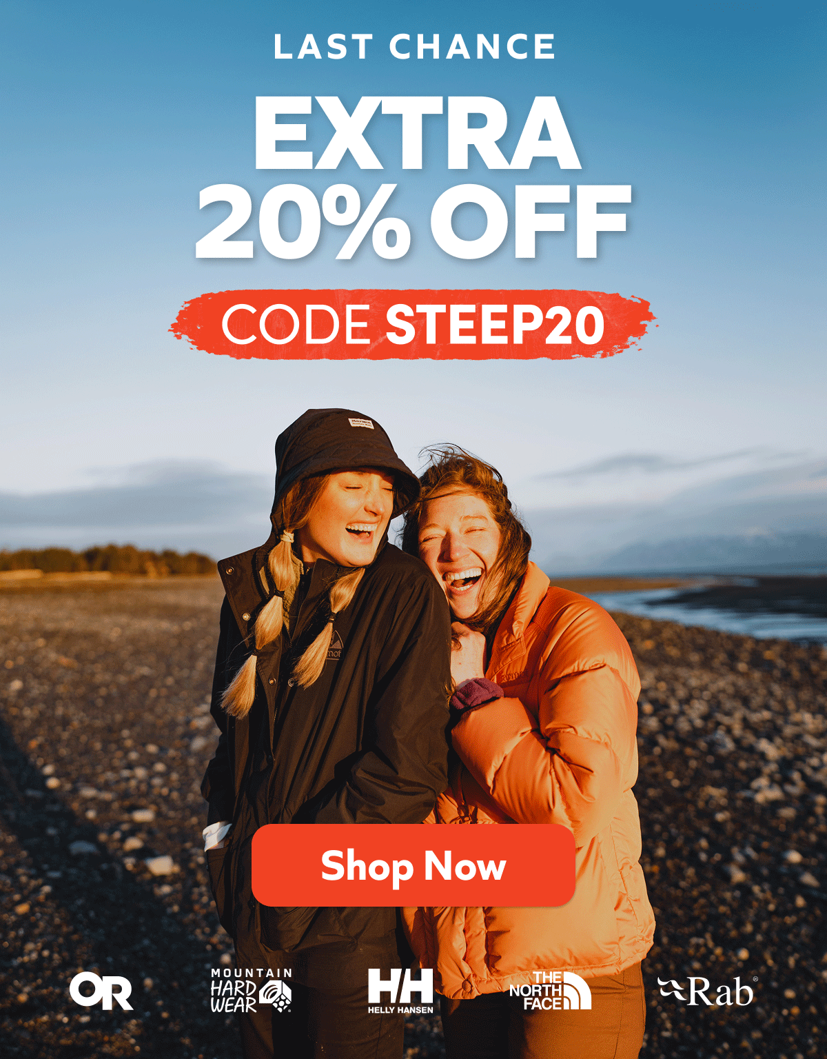 Last chance: Extra 20% off. Code Steep 20. Shop Now!