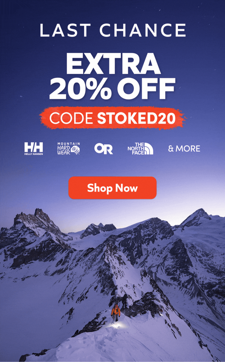 Ends Tomorrow! Extra 20% off. Code STOKED20. Shop Now!