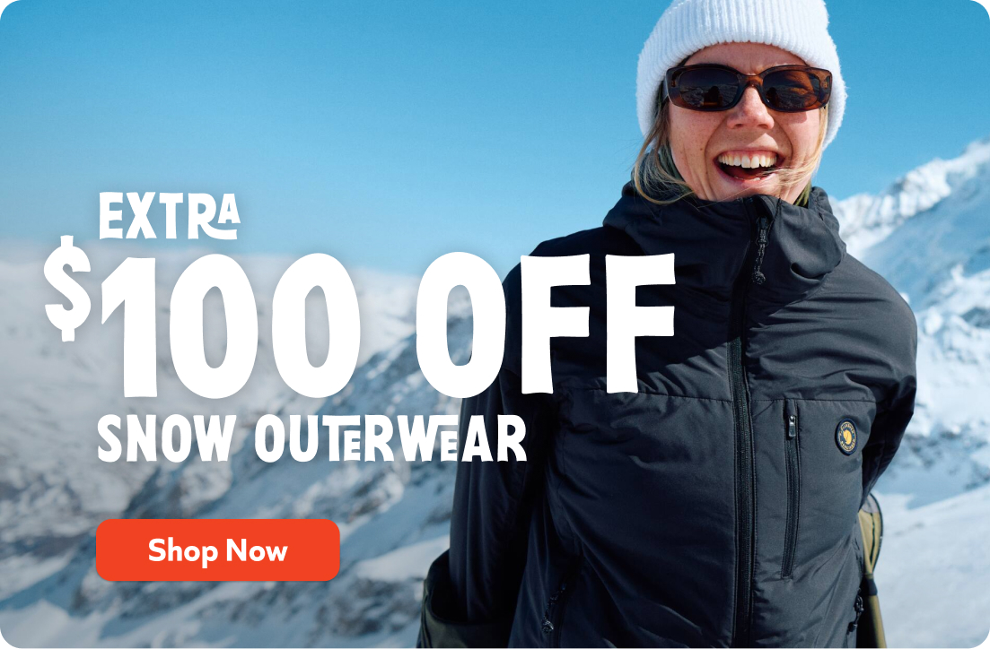 Extra $100 off Snow Outerwear - Shop Now!