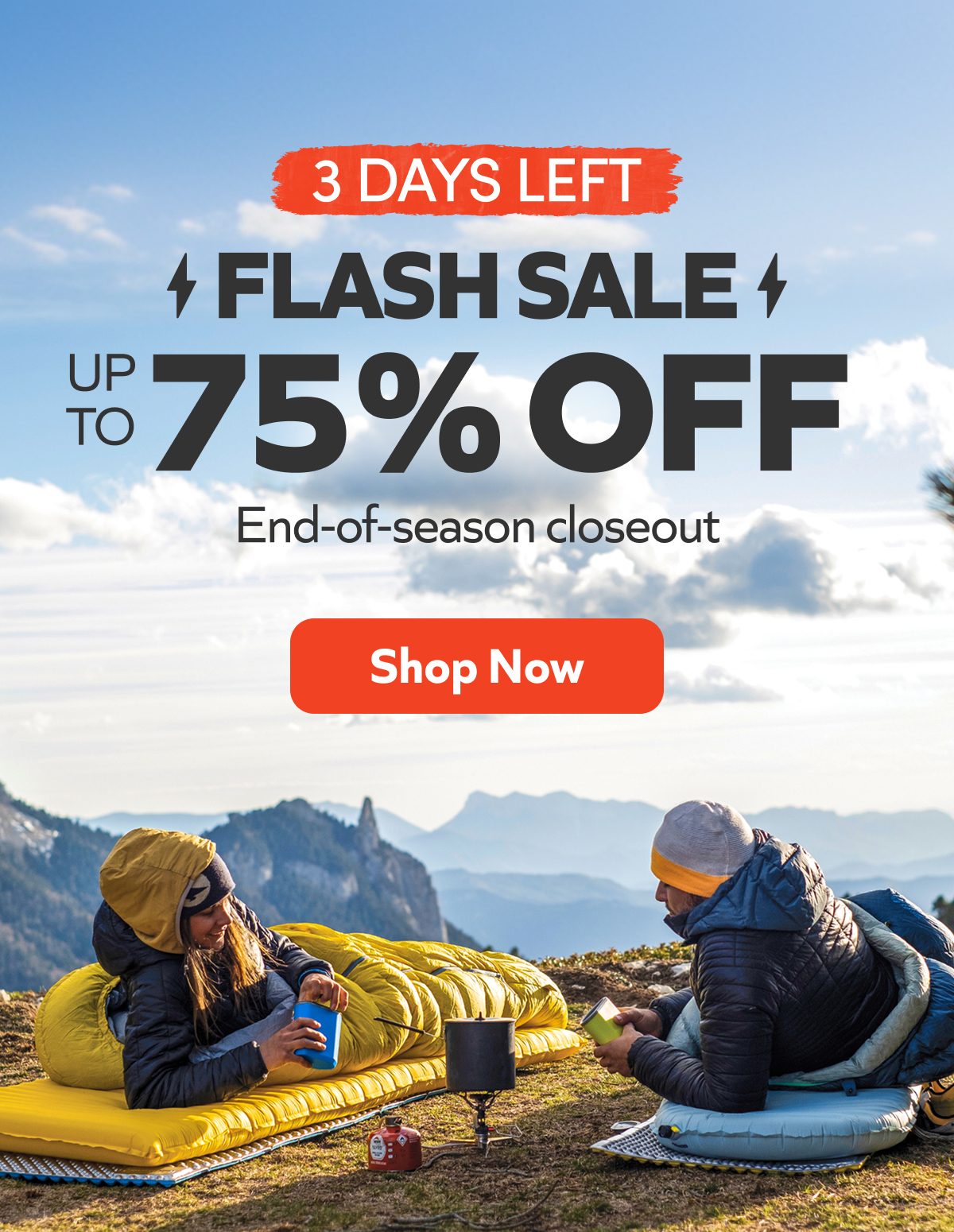 3 Days Left! Flash Sale: Up to 75% off. End of season closeout. Shop Now!