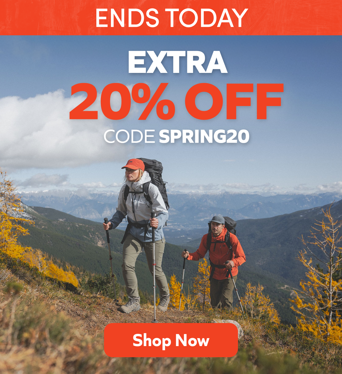 Ends Today!! Extra 20% off- Code SPRING20. Shop Now!