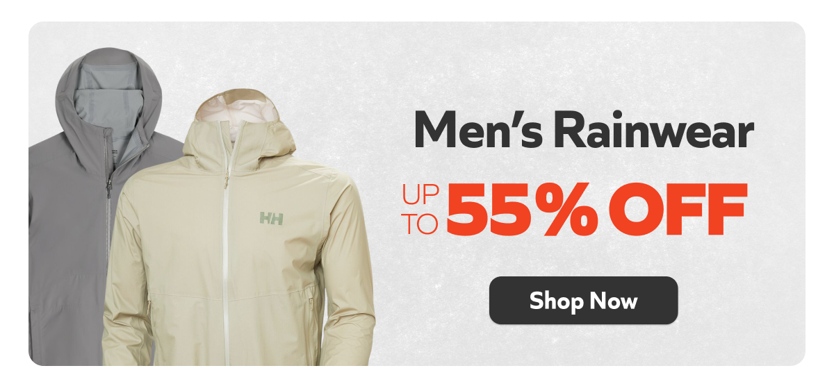 Men's Rainwear. Up to 55% off. Shop now!