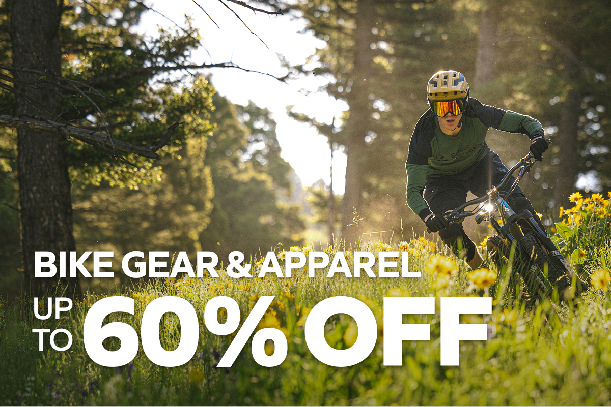 Bike gear & apparel. Up to 60% off