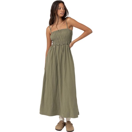 Classic Shirred Midi Dress - Women's