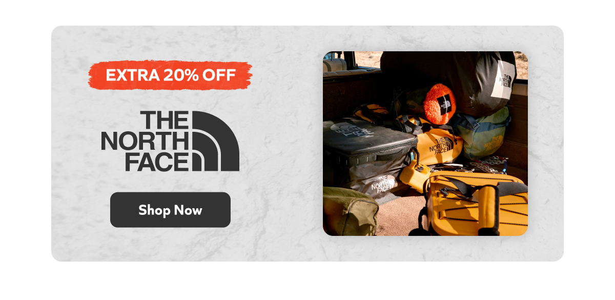 Extra 20% off The North Face. Shop now!