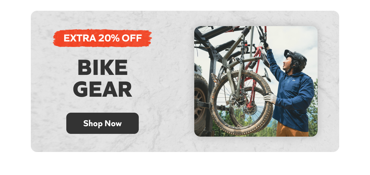 Extra 20% off bike gear. Shop Now!