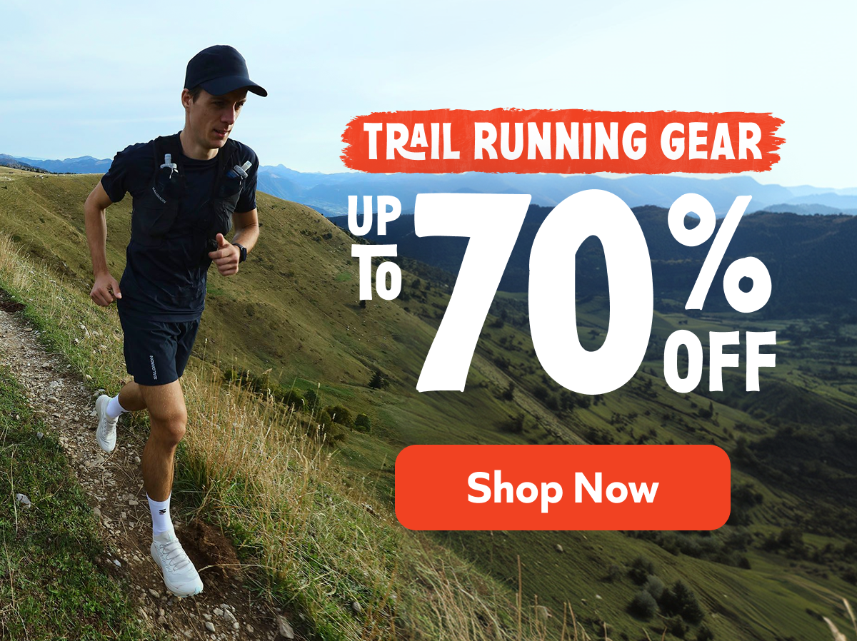 Trail running gear sale! Save up to 70% off activewear, shoes, gear & more!