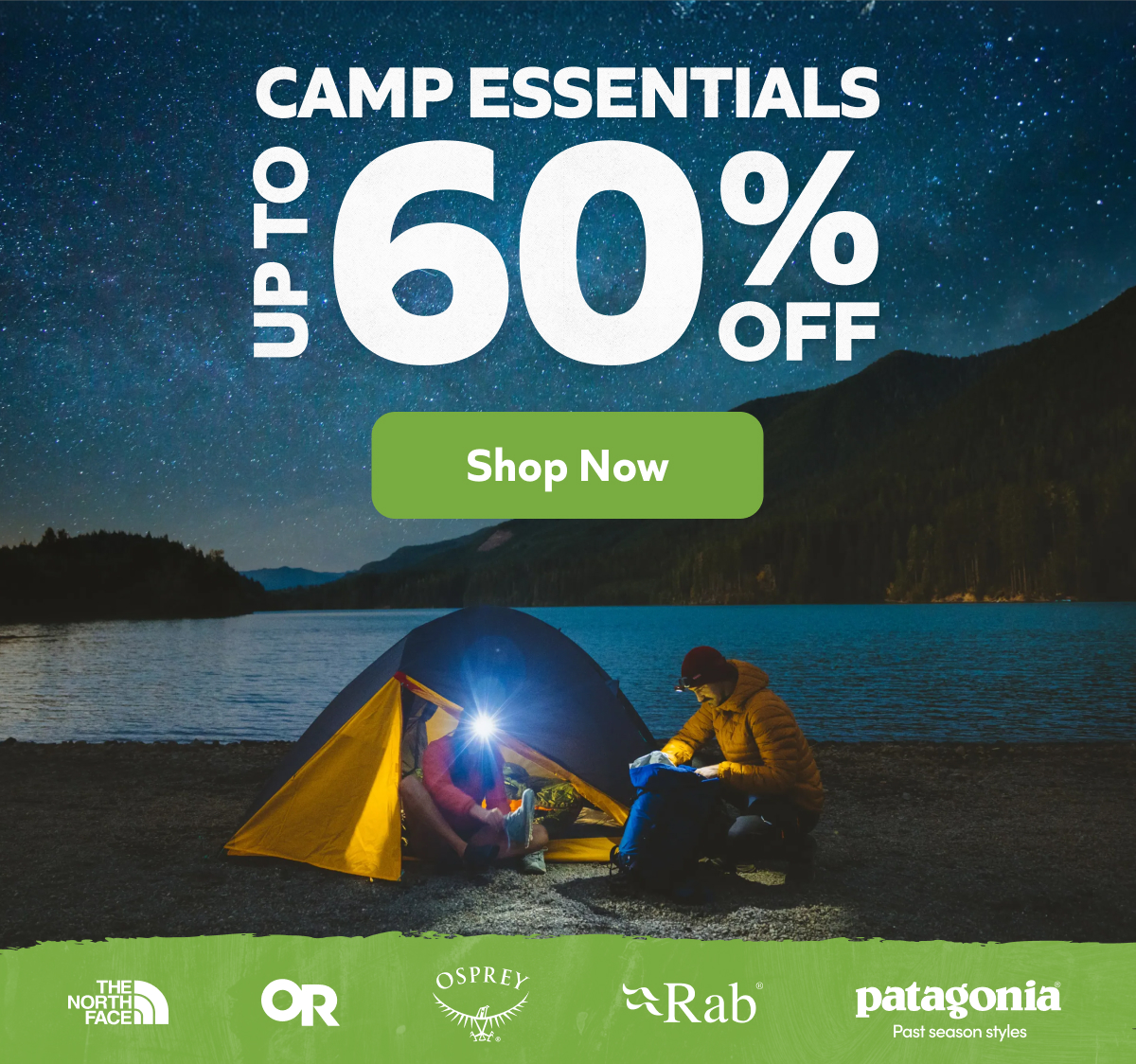 Camping Essentials Up To 60% Off!