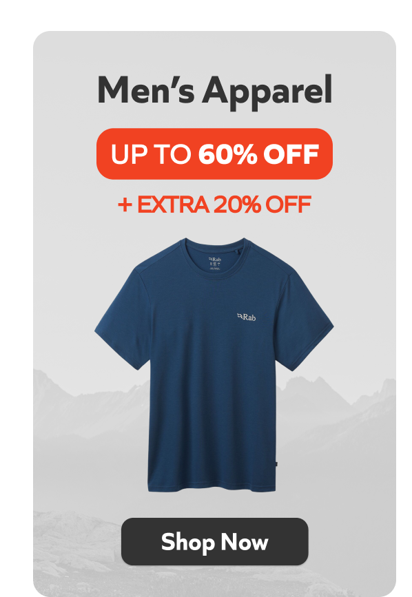 Extra 20% Off Mens Apparel