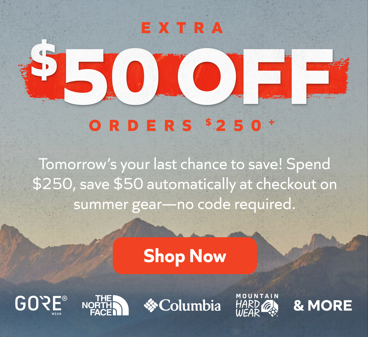 Ends Tomorrow! Save an extra $50 off on orders $300+ before it's gone. Shop now!