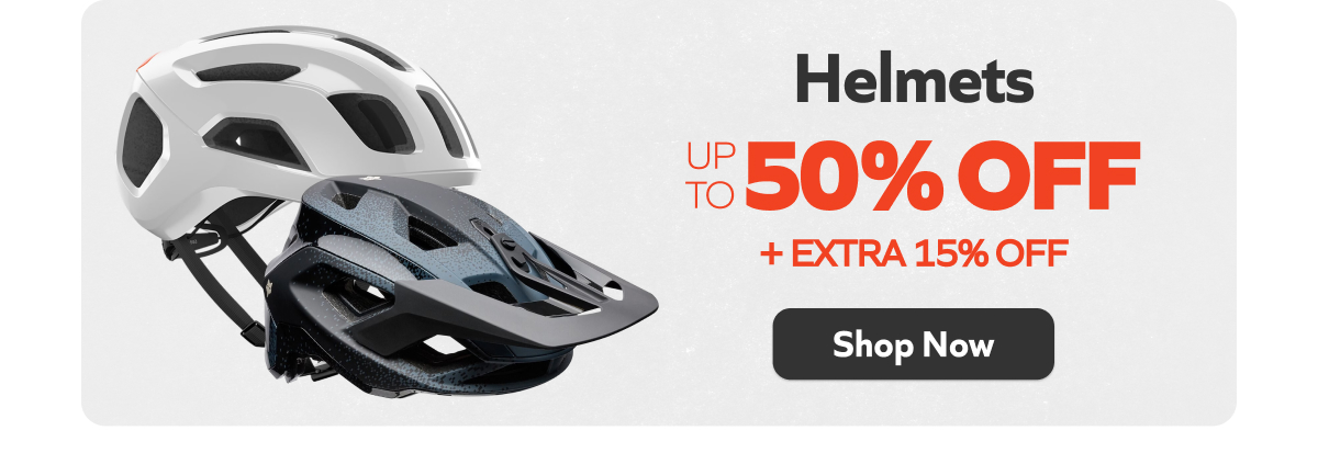 Helmets Up To 50% Off + 15% Off!