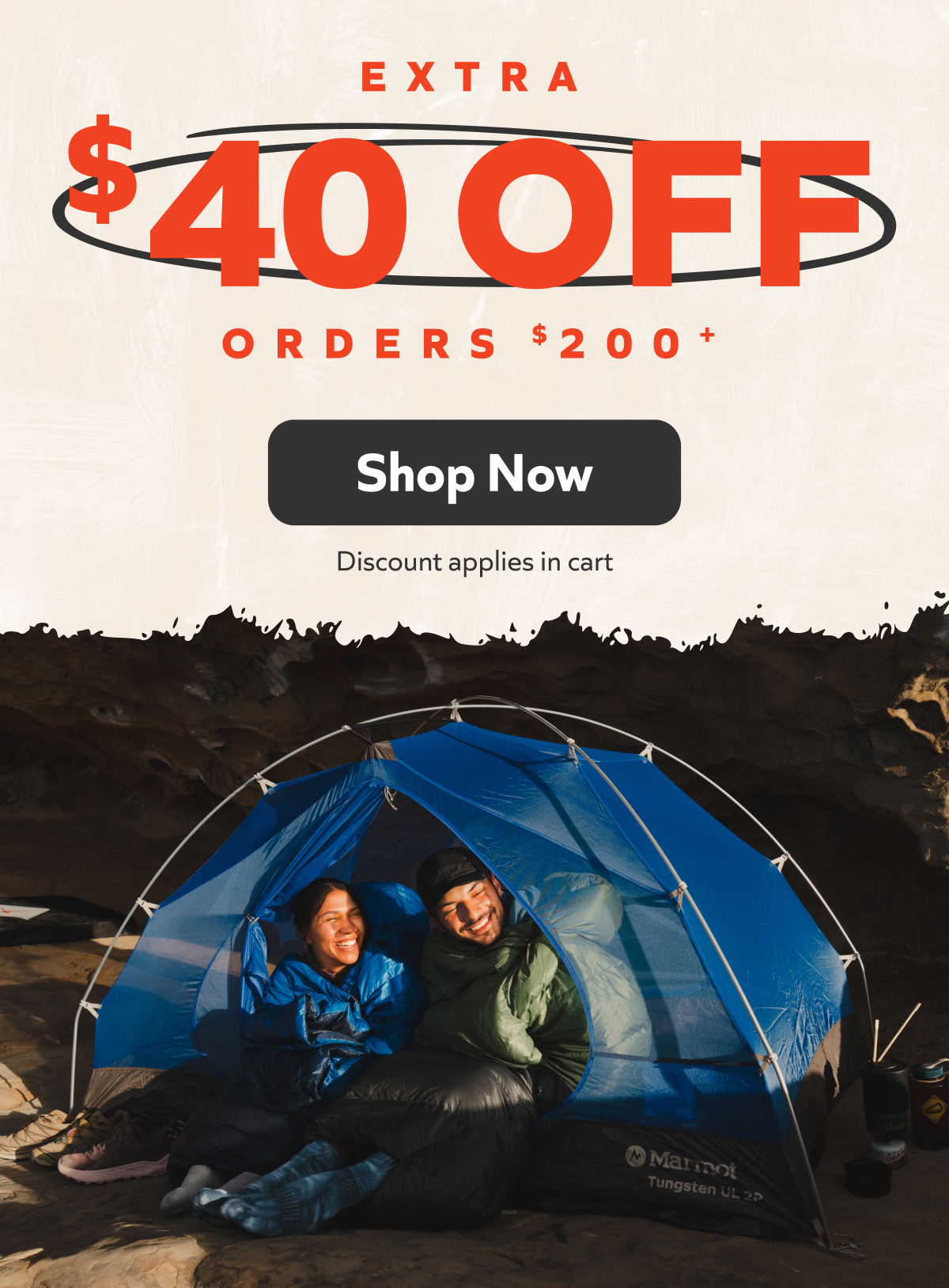 Extra $40 off orders $200+ starts today!