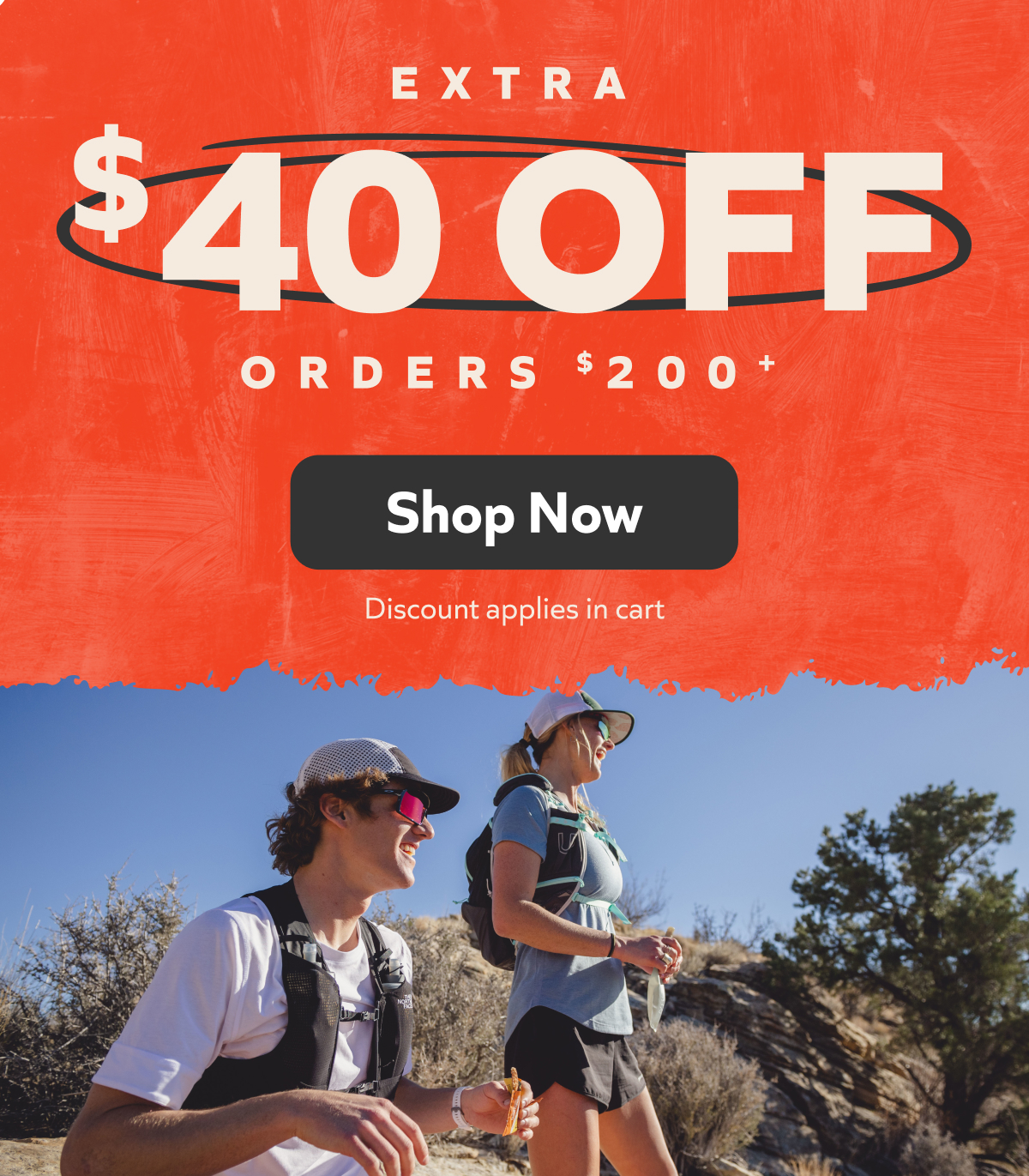 Save an extra $40 off orders $200+ before it's gone!