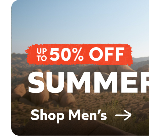 Up to 50% off Men's Summer Apparel