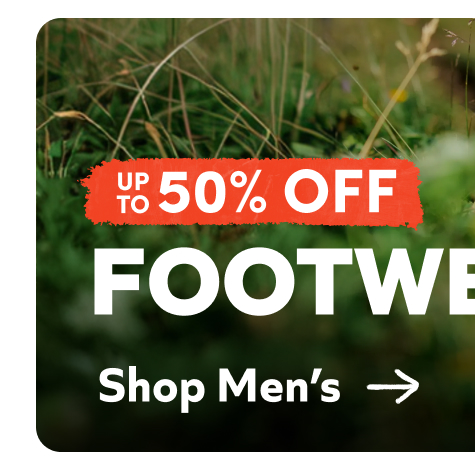 Up to 50% off Men's Footwear