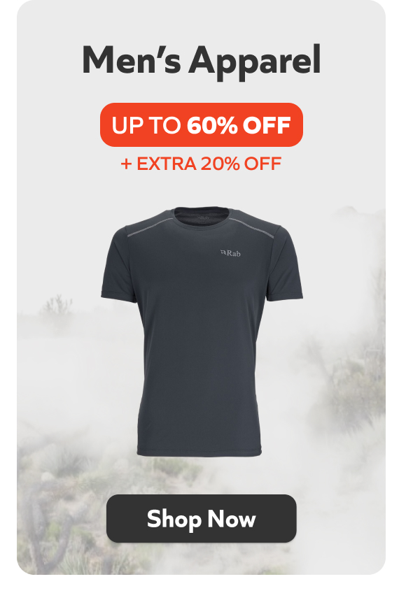 Extra 20% Off Men's Apparel