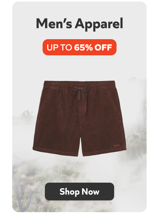 Up To 65% Off Men's Apparel