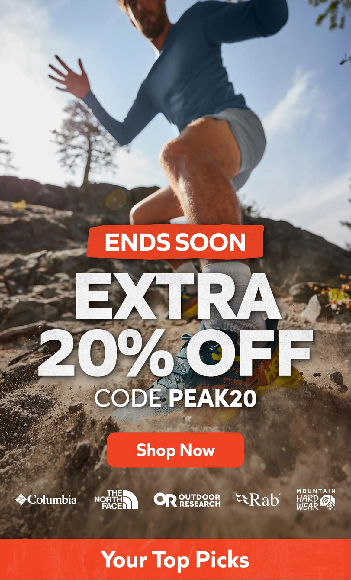 Ends Soon: Extra 20% Off with code PEAK20 from Columbia, The North Face, Outdoor Research, Rab, Mountain Hardwear. Shop Now! Your Top Picks