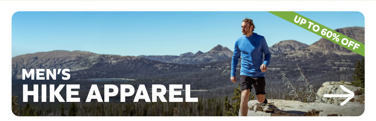 Men's Hike Apparel. Up To 60% Off
