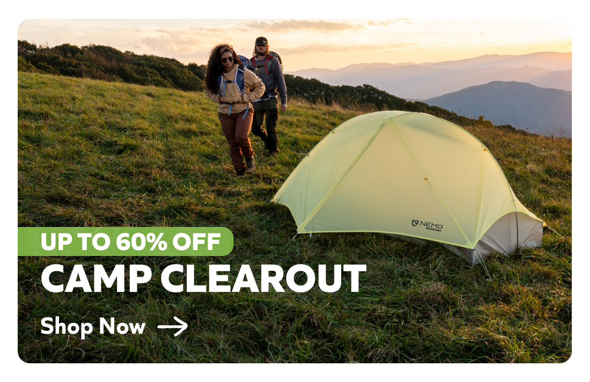 Camp Clearout! Shop camping gear up to 60% off!