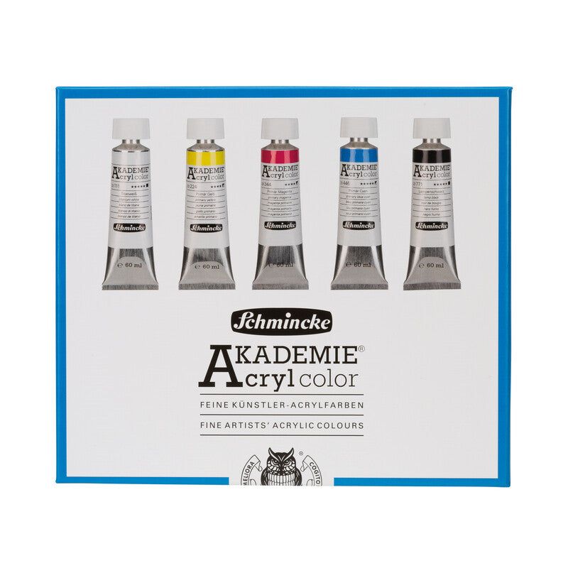 Image of Schmincke Akademie Akrylsæt 5 x 60ml PRIMARY 2025