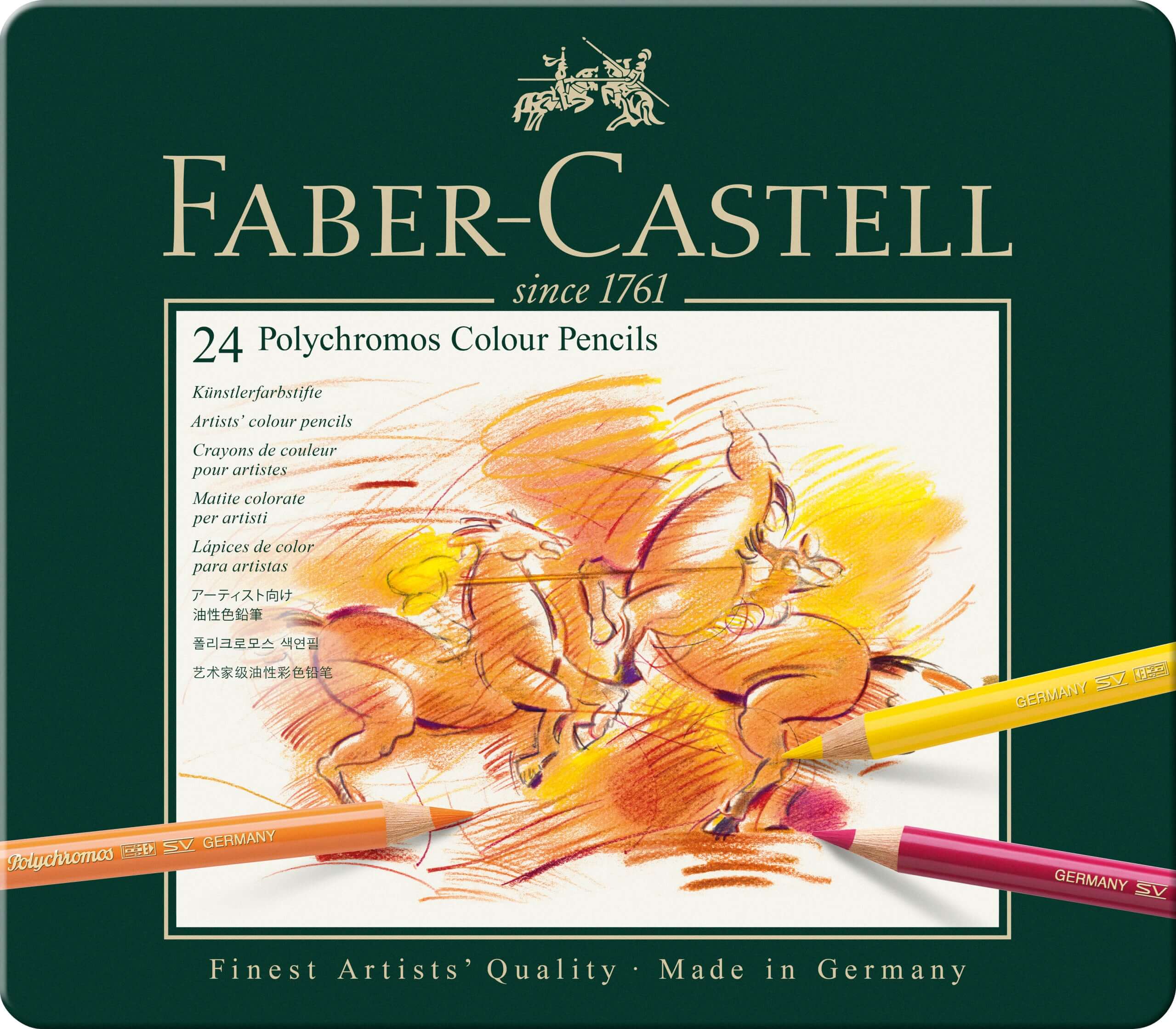 Image of Faber-Castell Polychromos tinæske - 24 farver