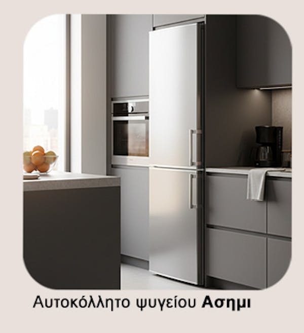 Αυτοκόλλητο ψυγείου Ασημι