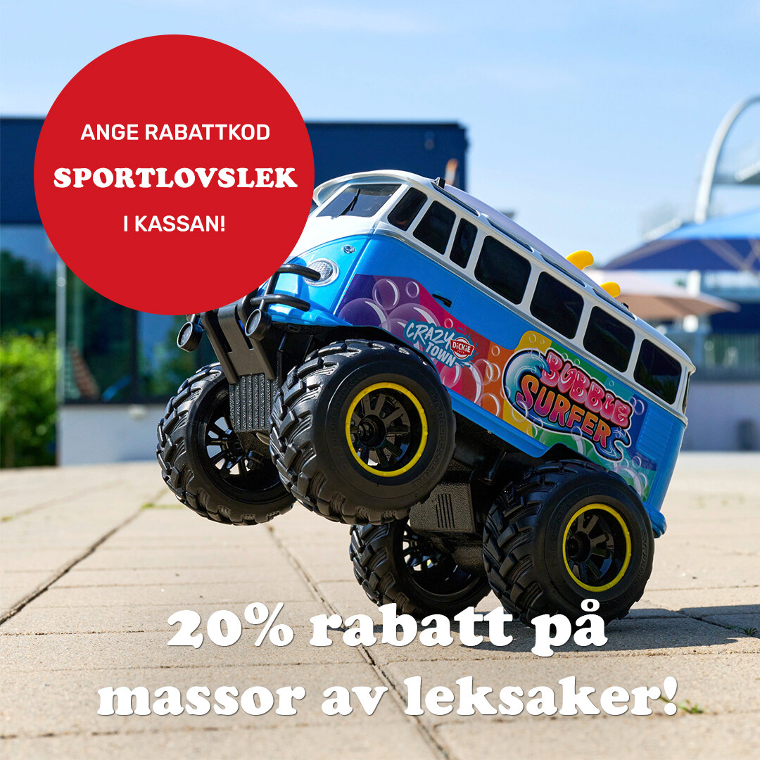 20% rabatt på massor av roliga leksaker med kod