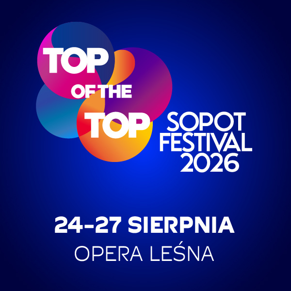 Poster for Top of the Top Sopot Festival 2026 — 24–27 August at Opera Leśna (Forest Opera), Sopot, Poland