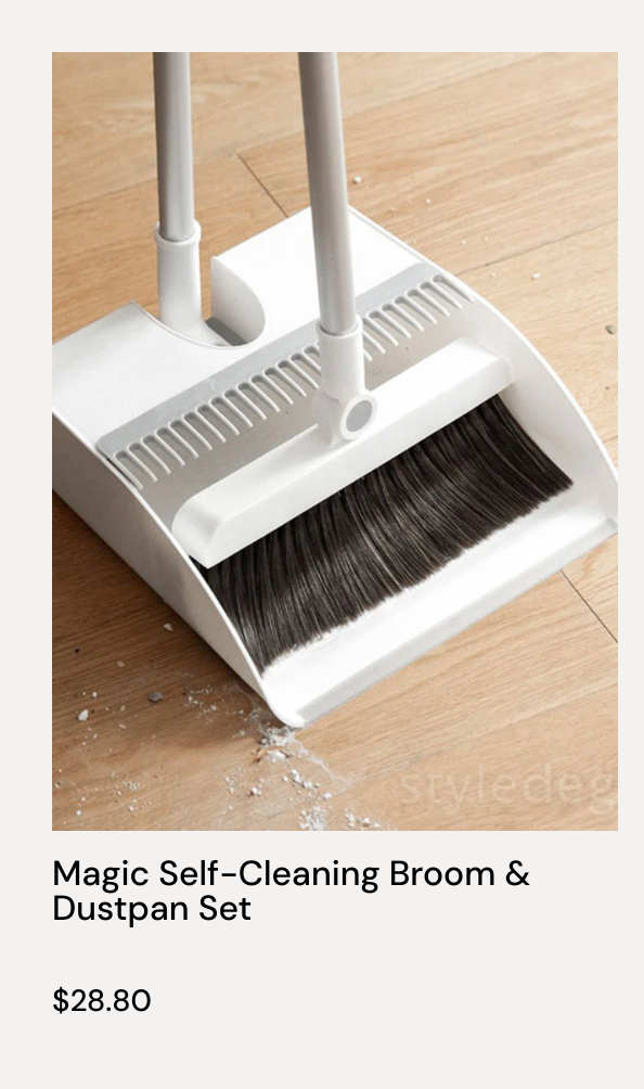 Magic Self-Cleaning Broom & Dustpan Set 