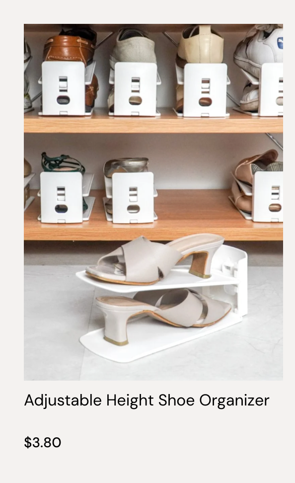 Adjustable Height Shoe Organizer 