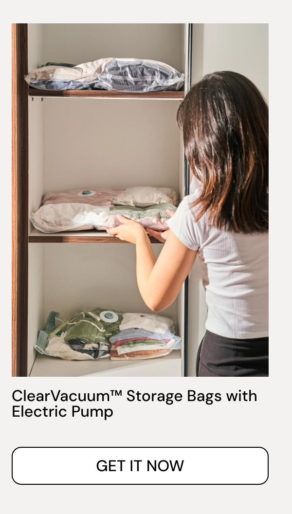 ClearVacuum™ Storage Bags with Electric Pump 