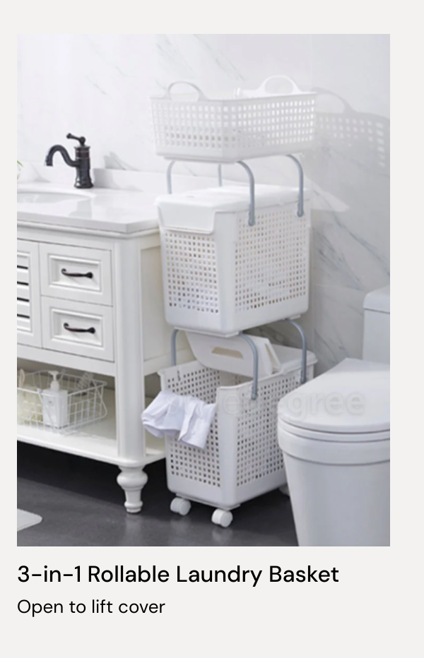 3-in-1 Rollable Laundry Basket