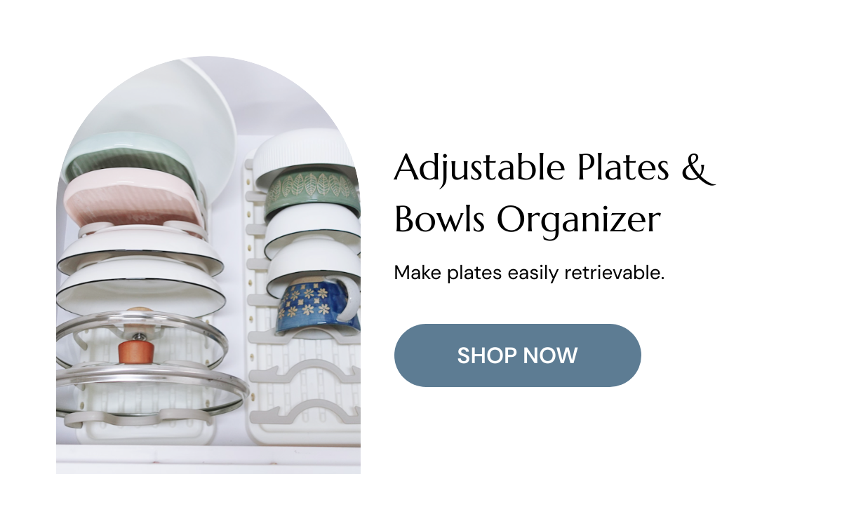 Adjustable Plates & Bowls Organizer